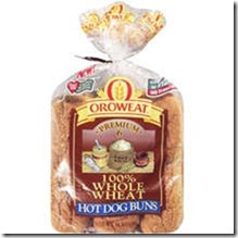 Whole wheat hot dog buns