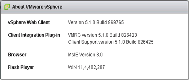 vSphere Web Client Version after upgrade