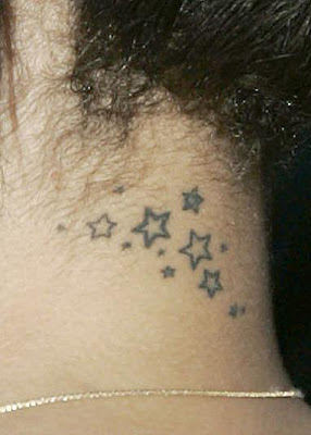 Star Tattoo Back Of Neck