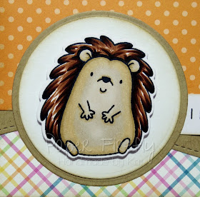 Cute CAS card with hedgehog (image from My Favourite Things)
