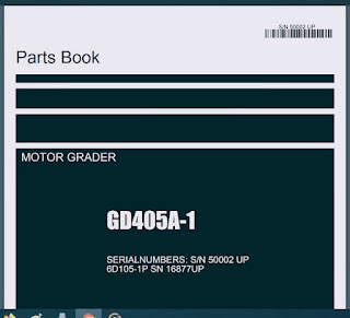 GD405A-1 Parts Book Catalog Motor Grader