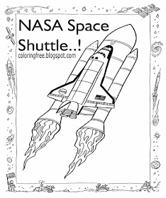 Clipart school kids education activity NASA space shuttle colouring solar system wallpaper worksheet