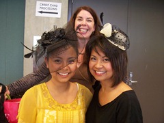 Ladies showing off their hats at Thread Show Seattle