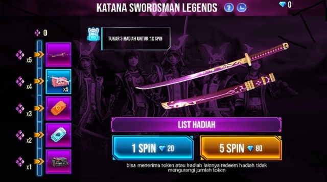 Cara Beli Skin Katana Free Fire