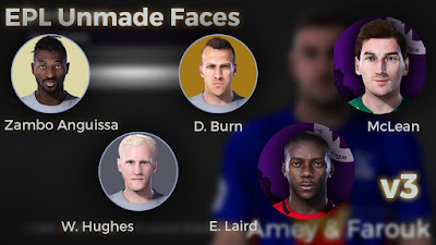 PES 2021 EPL Unmade Faces V3 by Epic Faces