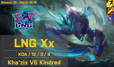 LNG Xx Khazix JG vs Kindred - KR 10.15