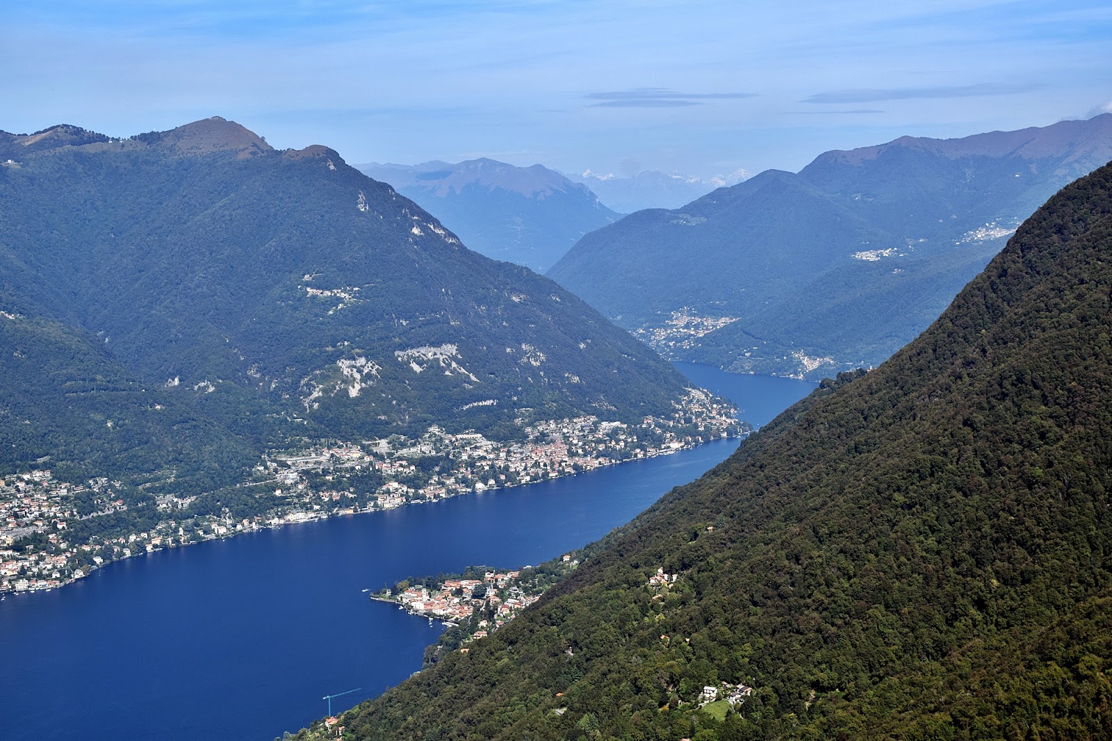 The view from Faro Voltiano to Lago di Como