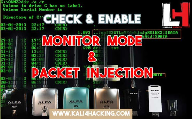 Check and Enable Monitor Mode Packet Injection in Kali Linux