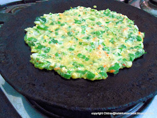 Spinach Adai [ Spinach Pancake ]