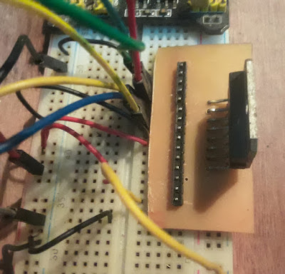 L298N breakout board on breadboard