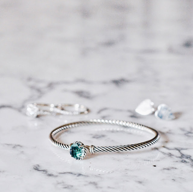 david yurman bracelet on marble countertop