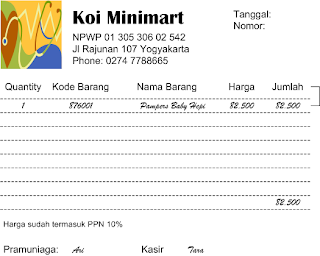 Contoh Faktur Penjualan Tunai - Temblor En