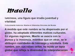 ▷ Significado del nombre Maelle