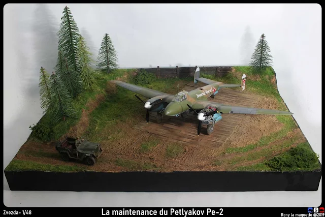 Diorama Petlyakov Pe-2 de Zvezda au 1/48.