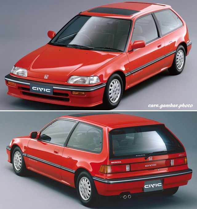 1988 Honda Civic 25X red color - rear