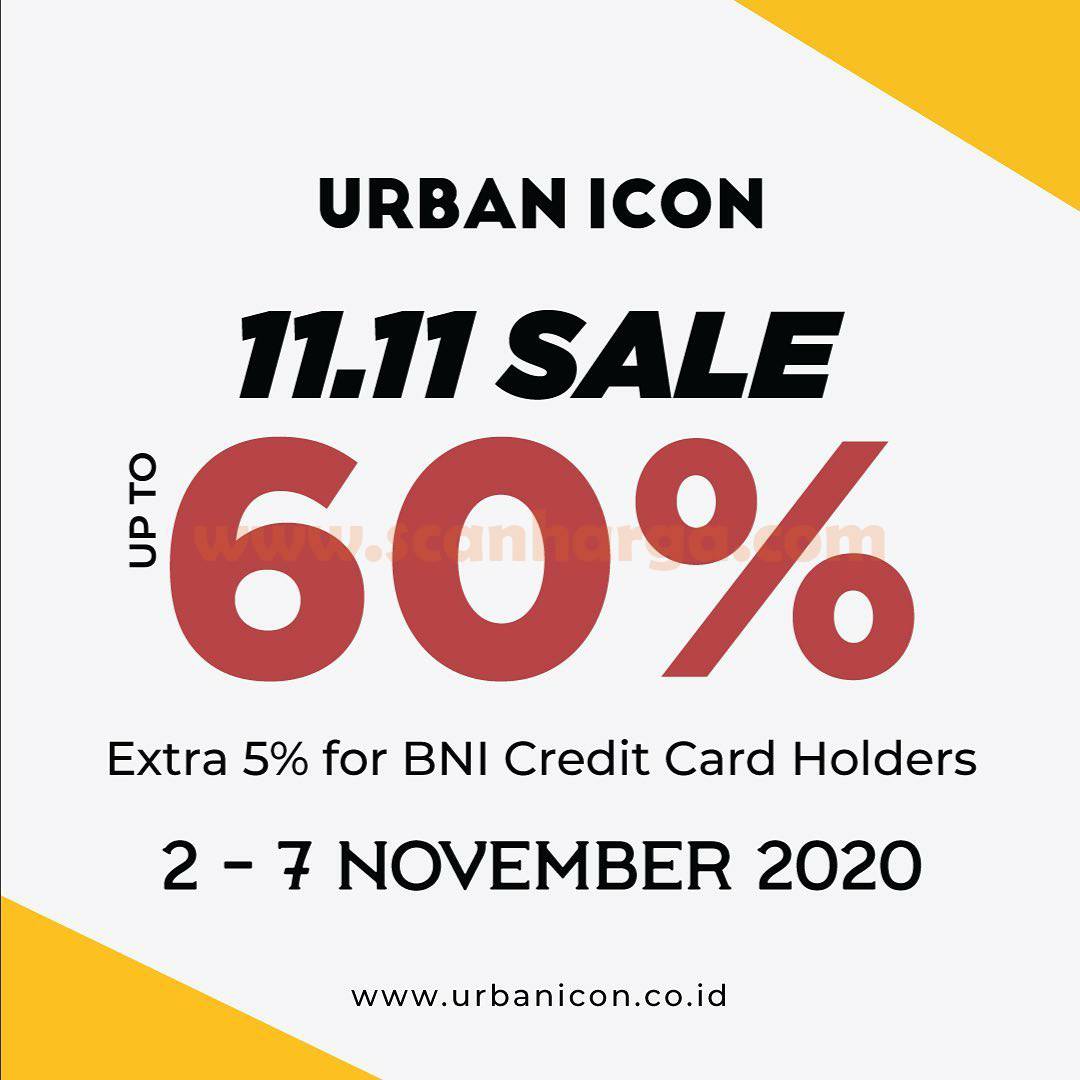 Urban Icon Promo 11.11 Sale Up to 60% [Extra 5% for BNI Credit Card Holder]