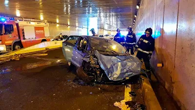 fotos accidente tráfico Julio Luengo Las Palmas, 8 enero