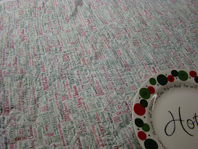 On point charm square Christmas quilt with Kate Spain Flurry fabric