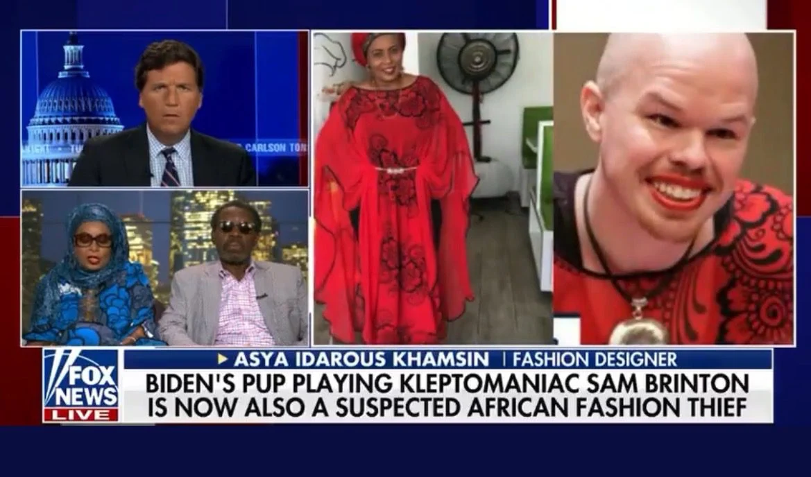 Tanzanian Fashion Designer Tells Tucker Carlson Sam Brinton Damaged Her Career After He Stole Her Custom Wardrobe (VIDEO)