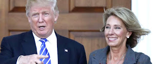 Donald Trump with pro-life activist Betsy DeVos