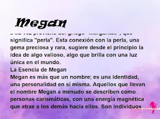 ▷ Significado del nombre Megan