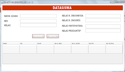 struktur datasiswa crud javanetbeans ~ Memasukan dan Menampilkan Data dengan Java Netbeans || #CRUD1