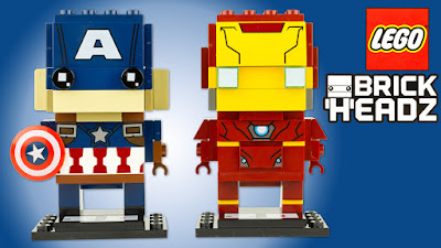 lego brick headz captain america ironman