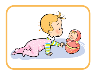 Baby Retro Clip Art.