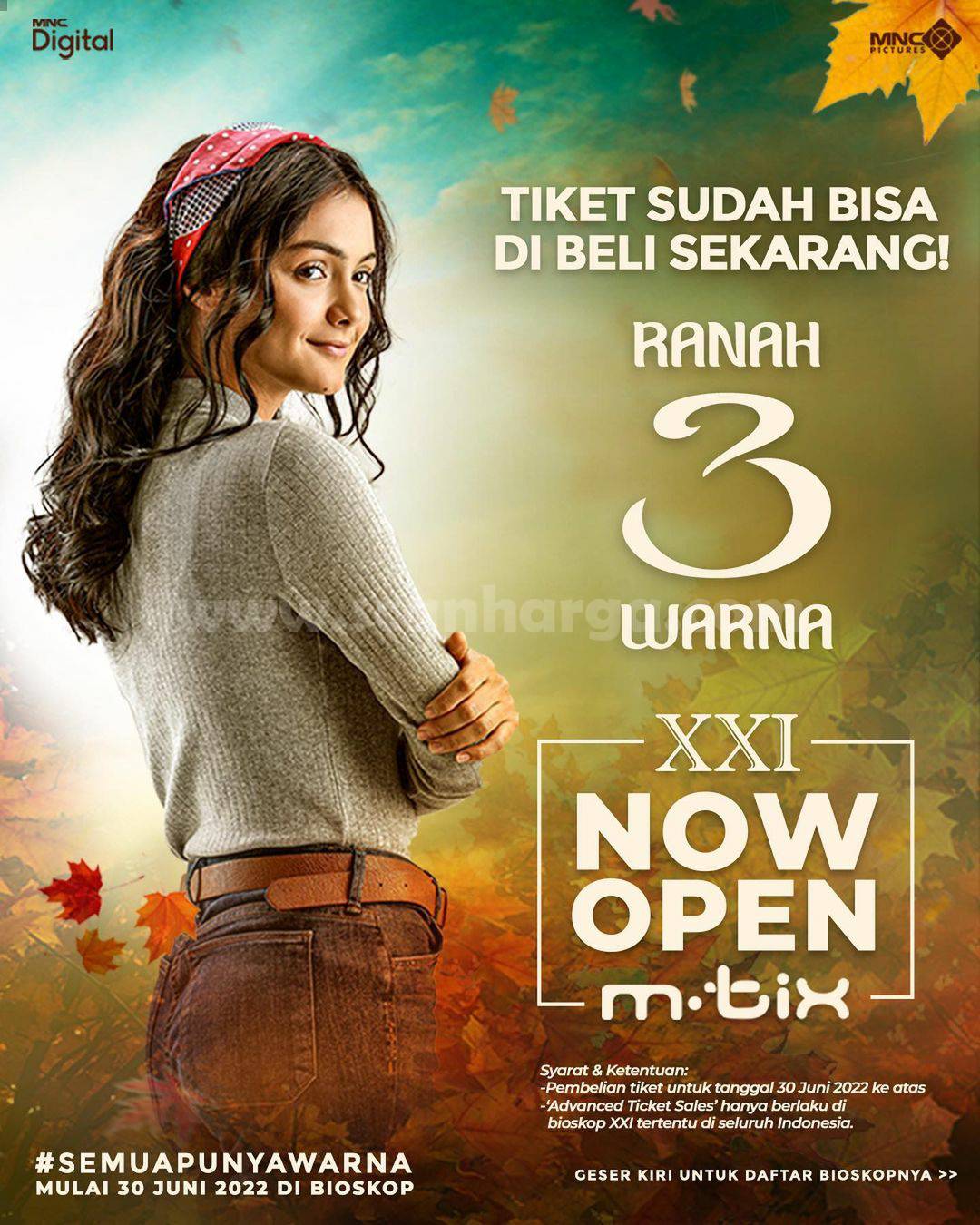 Promo CINEMA XXI PRE ORDER TIKET FILM RANAH 3 WARNA