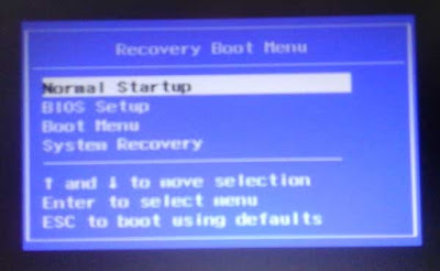 Cara Recovery Laptop Lenovo menggunakan One Key Recovery