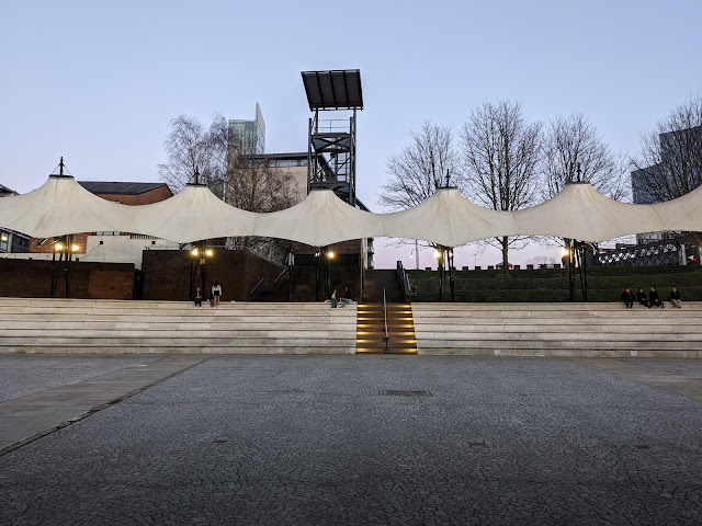 Covered arena with seating