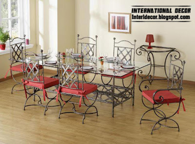 indoor iron dining table design and iron chairs,indoor iron furniture