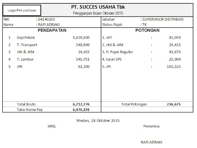 Contoh Jurnal Gaji Karyawan - Contoh Top