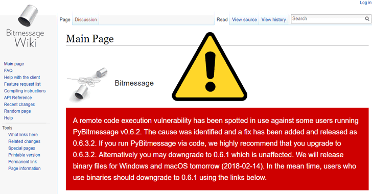 Hackers Exploiting Bitmessage Zero Day To Steal Bitcoin Wallet Keys - 