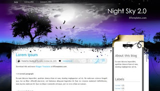 Night Sky 2.0 Blogger Template