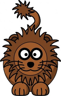 Cute cartoon lion clipart image