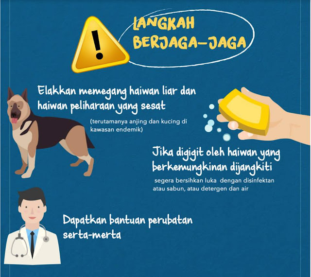 Langkah berjaga-jaga untuk penyakit anjing gila(rabies)