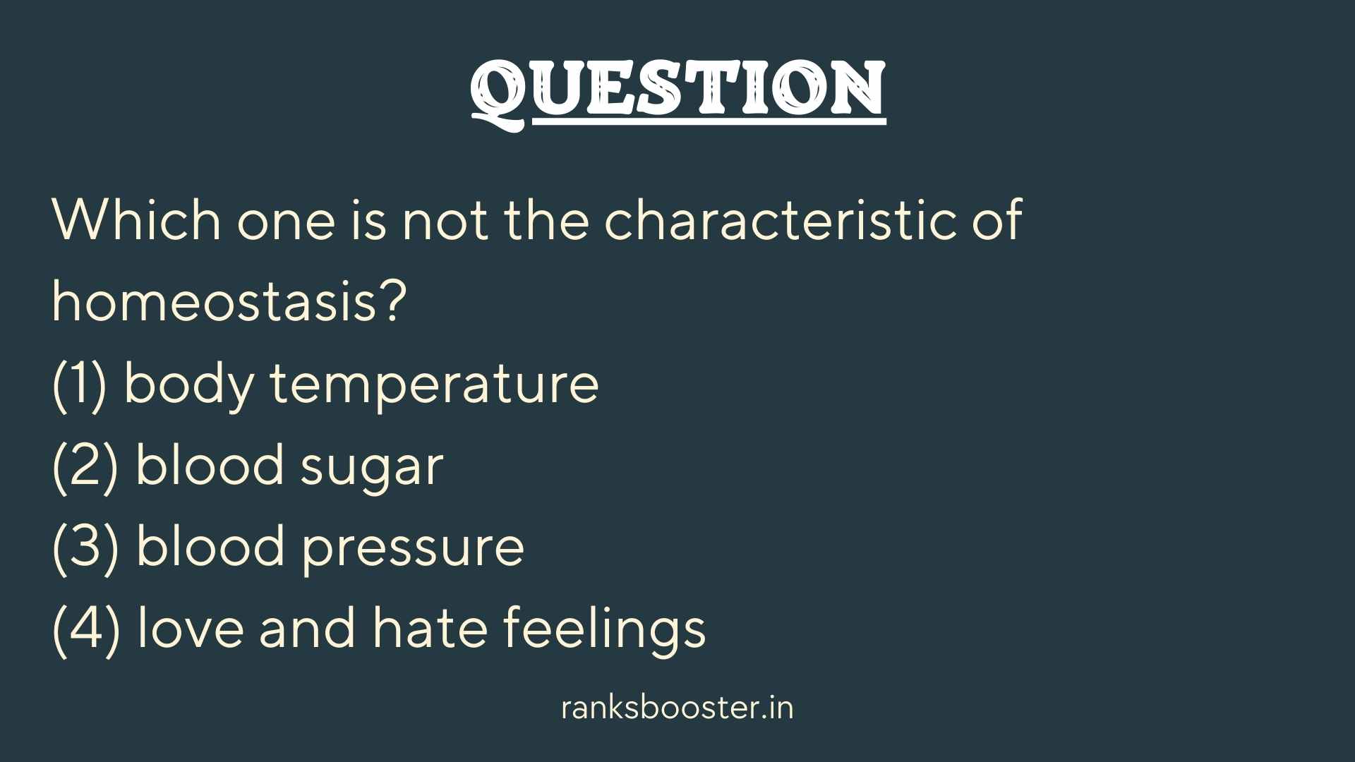 Which one is not the characteristic of homeostasis?