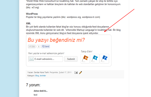Bu Yazıyı Beğendiniz Mi? Eklentisi