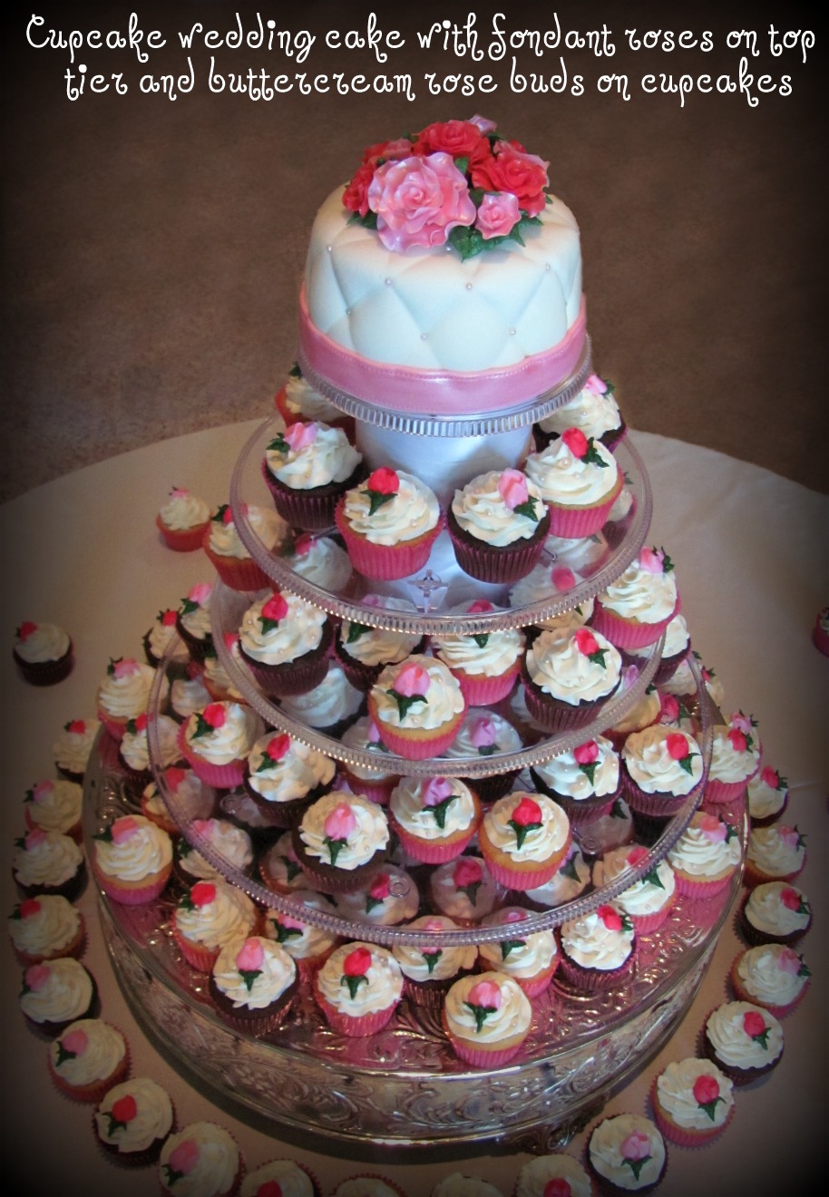 Cupcake Wedding cake Rose Buds