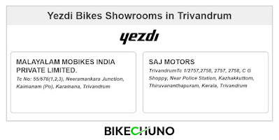 Yezdi Bike Showrooms in Trivandrum