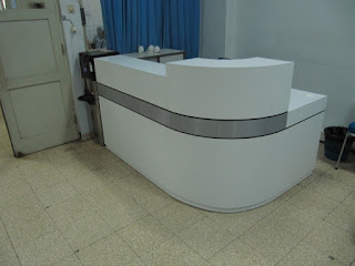 Meja Resepsionis Model Lengkung - Frontdesk - Furniture Semarang