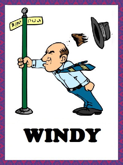 Weather Flashcards - Windy