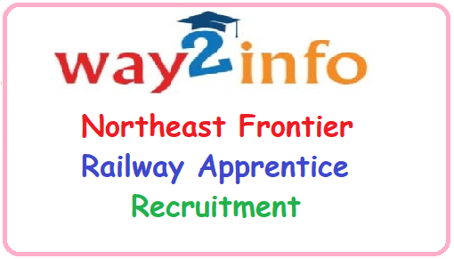 Northeast Frontier Railway Apprentice Recruitment Notification 2020