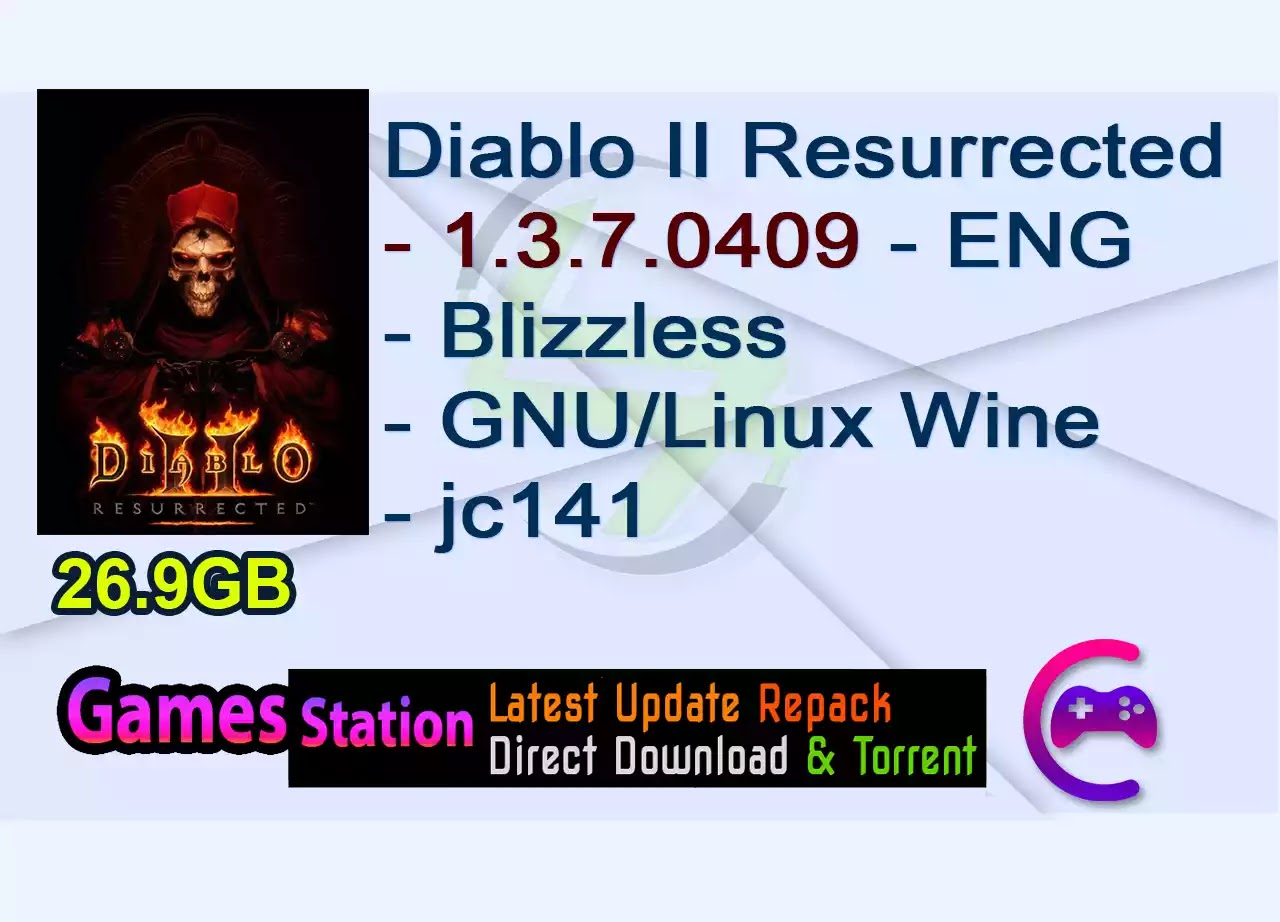 Diablo II Resurrected – 1.3.7.0409 – ENG – Blizzless – GNU/Linux Wine – jc141