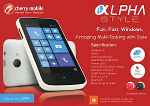 Cherry Mobile Alpha Style : Windows Phone at Php 2999