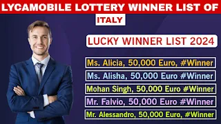 Lycamobile Lucky Draw Lottery Winner Italy