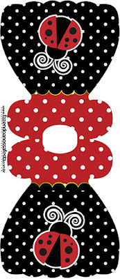 Ladybug Party Free Printable Dress Invitations.