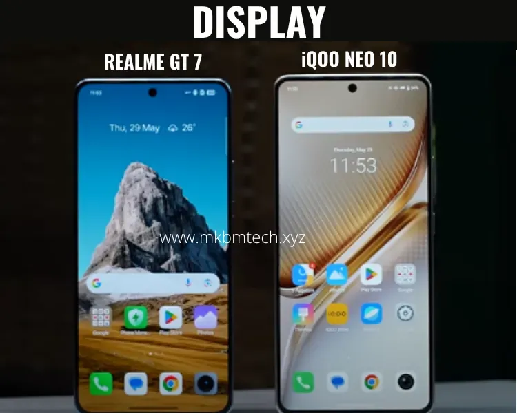 Realme gt 7 vs iqoo neo 10 camera