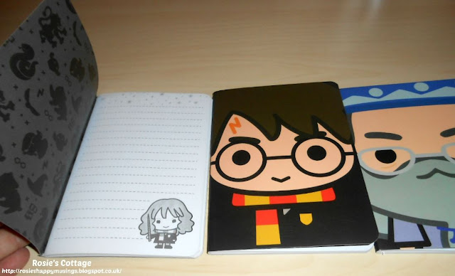 Rosie's Latest Huge Harry Potter Haul - All three notebooks in the set from Primark have the character from the cover printed on the pages, here is Hermione.